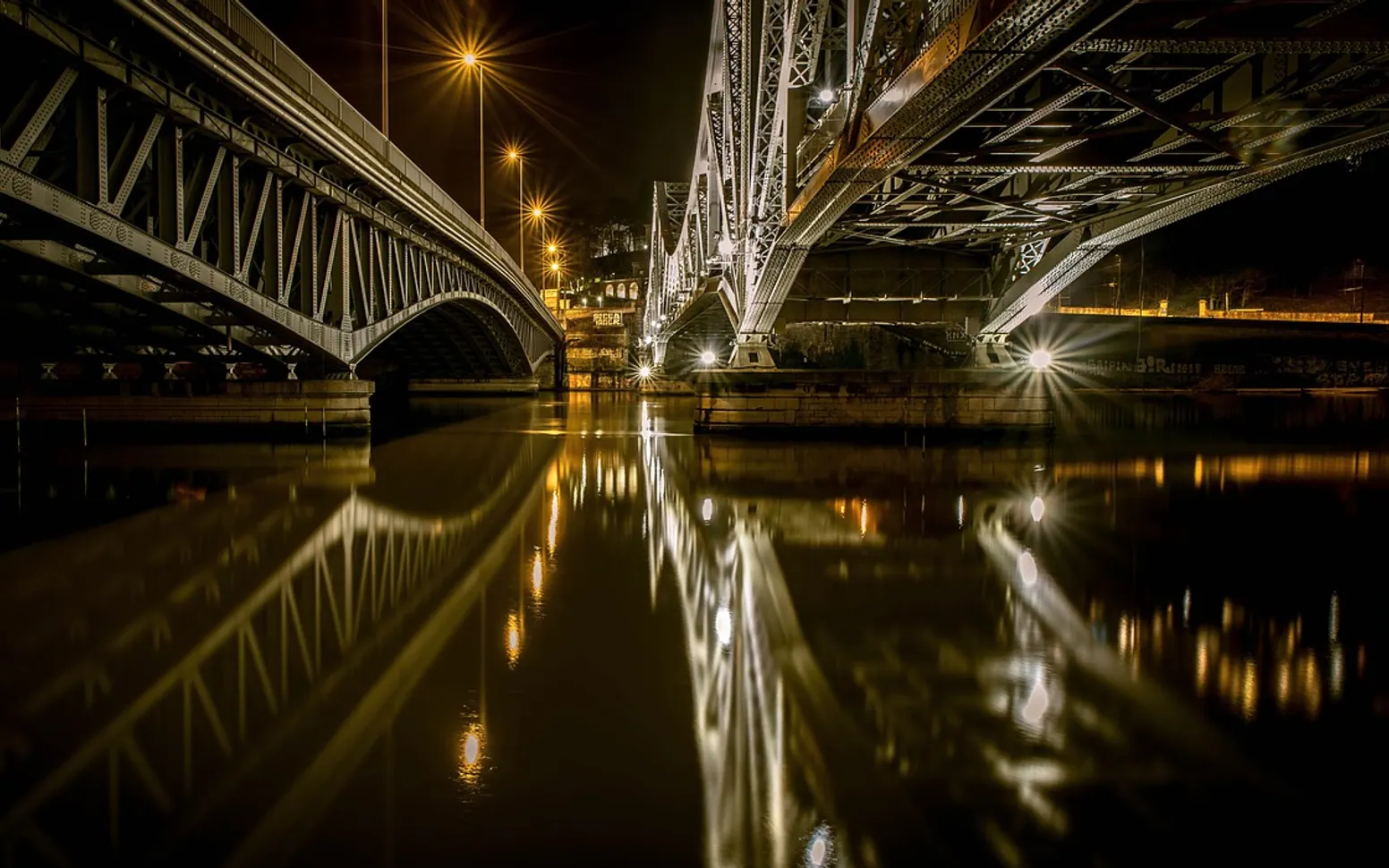 Bridge, river and lyon