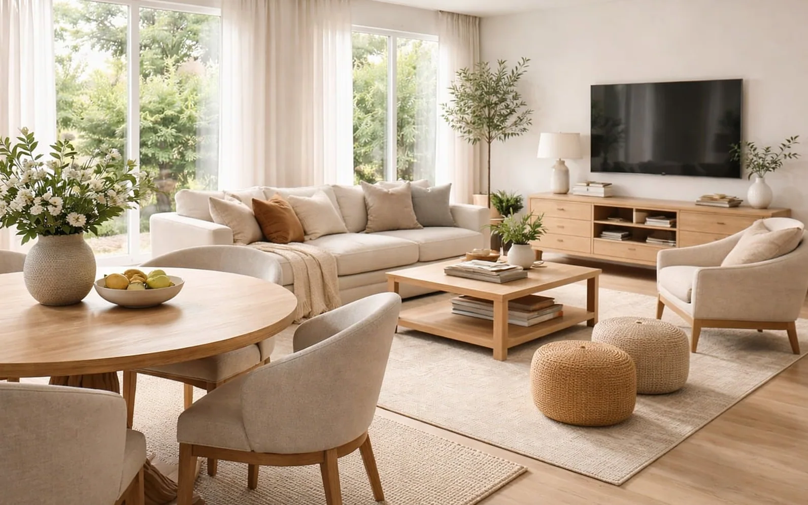 Living room, modern design and minimalism