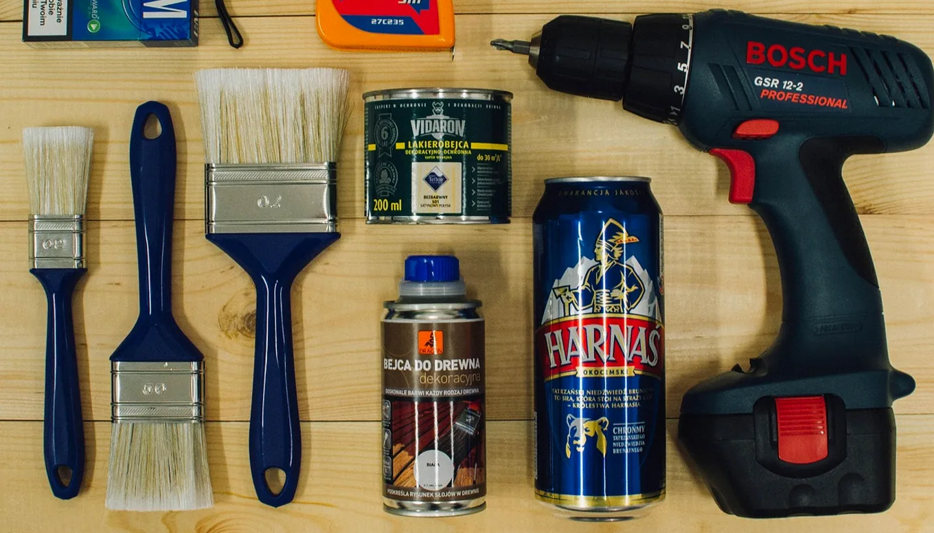 Diy, beer and man work