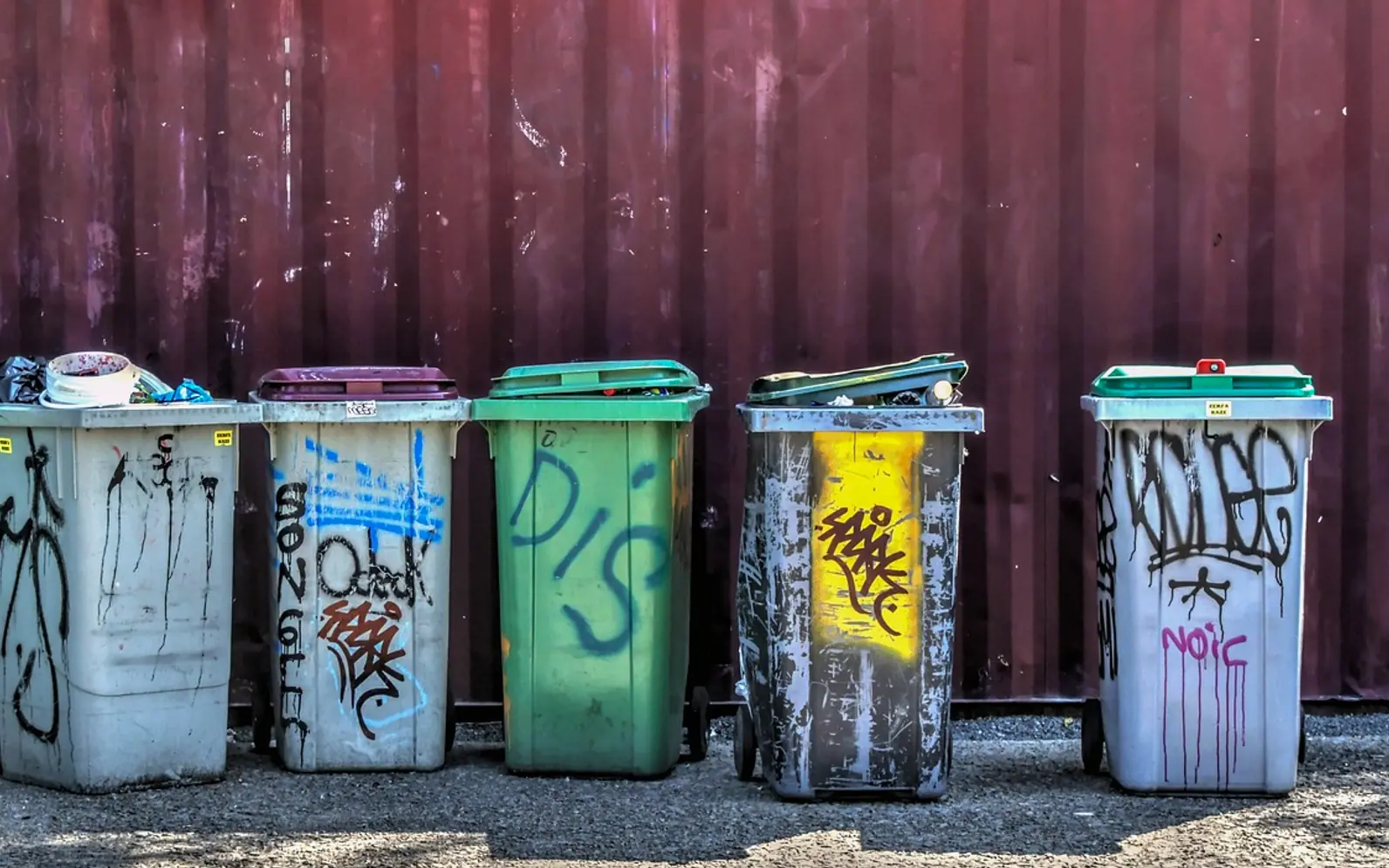 Trash, junk and container
