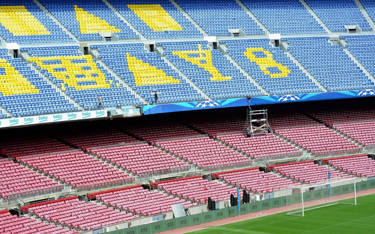 Camp nou, stadium and bleacher