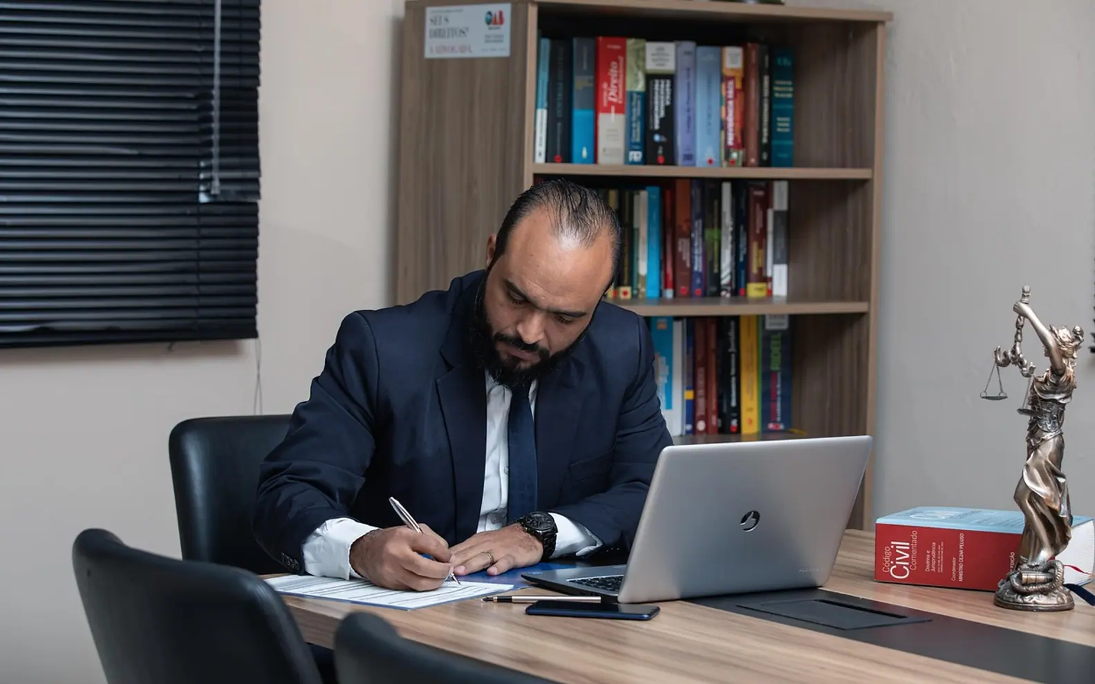 Man, lawyer and office